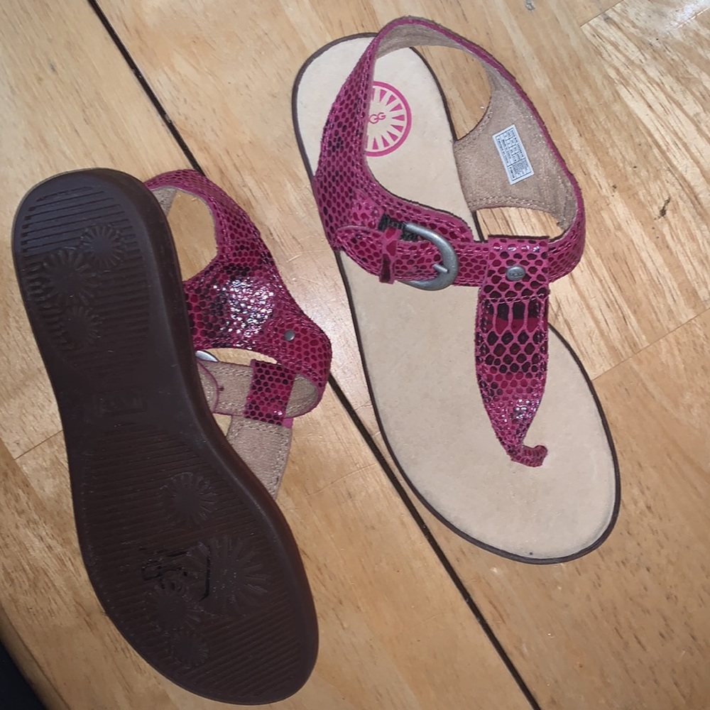 Pink Snakeskin UGG Sandals